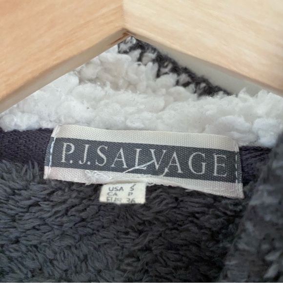 PJ Salvage Cozy Cardigan grey teddy bear coat jacket - Picture 7 of 8